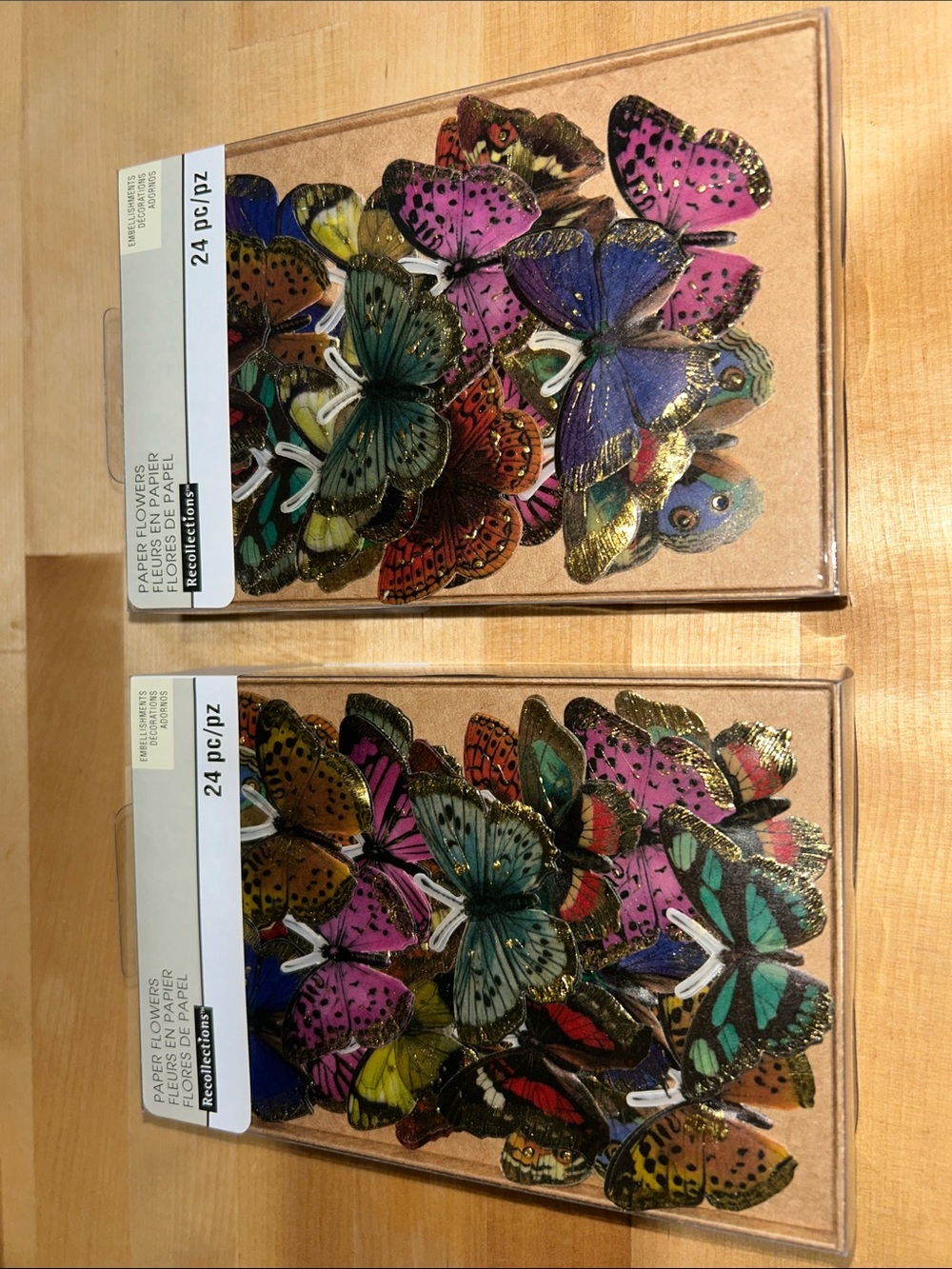 New! Lot of 48 paper butterflies for crafts